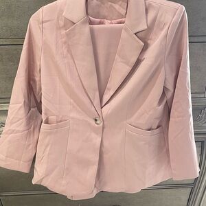 Light Pink Structured Blazer and pants